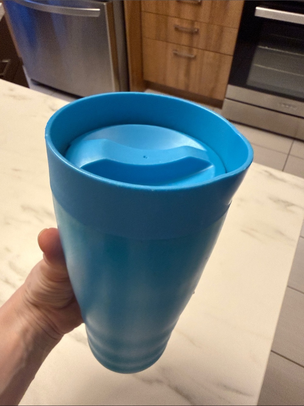 Tupperware Blue Travel Cup with Twist Lid